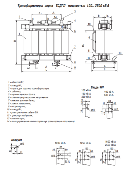 ТСДГЛ 160/6,3/0,4 Д/Ун-11 У3 трансформатор